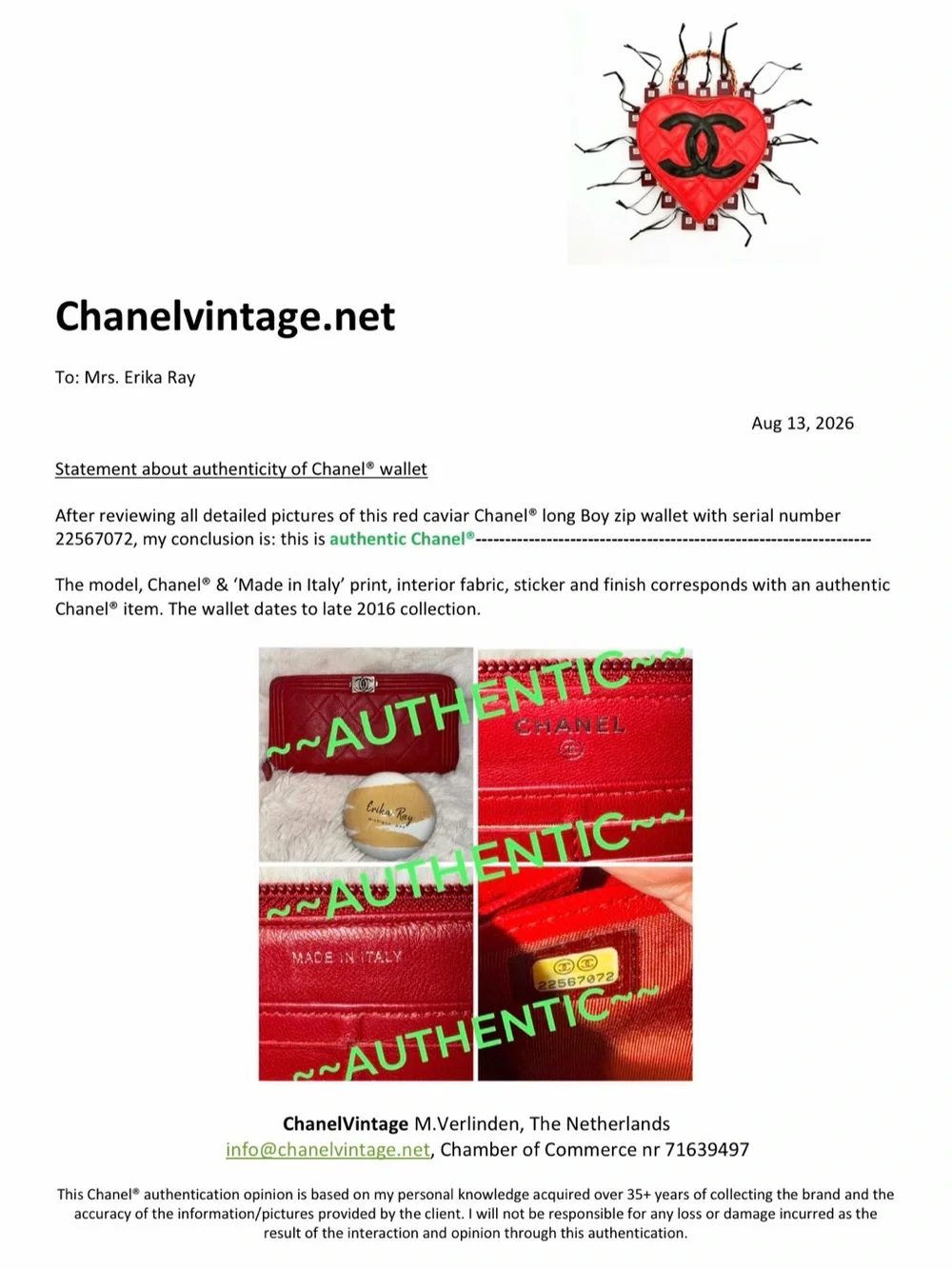 CHANEL Red Quilted Caviar Leather Leboy Zip Wallet- GOOD CONDITION